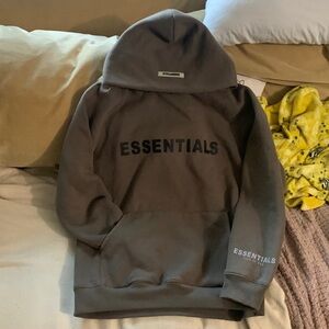 100% authentic brown essentials hoodie